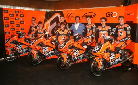 Alex Rins presents his team and Enzo Boulom for the FIM CEV Repsol.