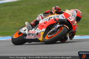 Brno, MotoGP, J.1, Marc Marquez: “Il mio angolo era intorno ai 67,5 gradi”