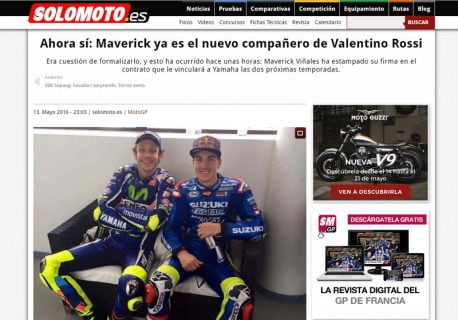 [Brève] Solomoto affirme que Vinales a signé chez Yamaha hier
