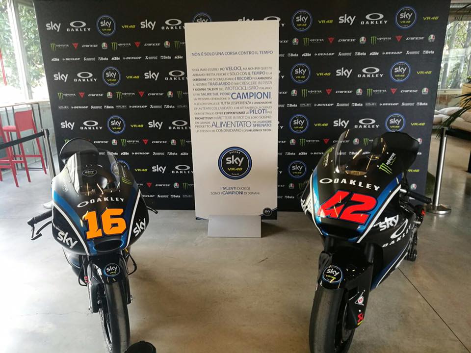 Présentation des teams Sky VR46 en direct à 16 heures