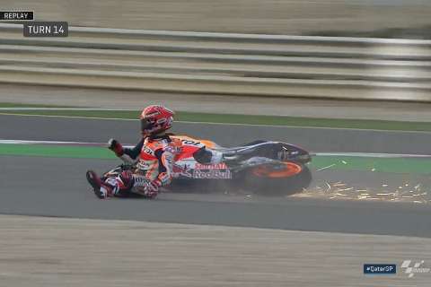 #QatarGP MotoGP WU : Marquez dirige mais chute, Zarco toujours plus haut !