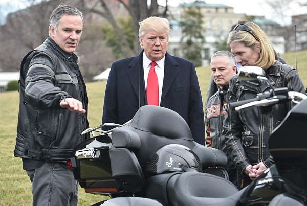 Donald Trump comes to the aid of Harley-Davidson