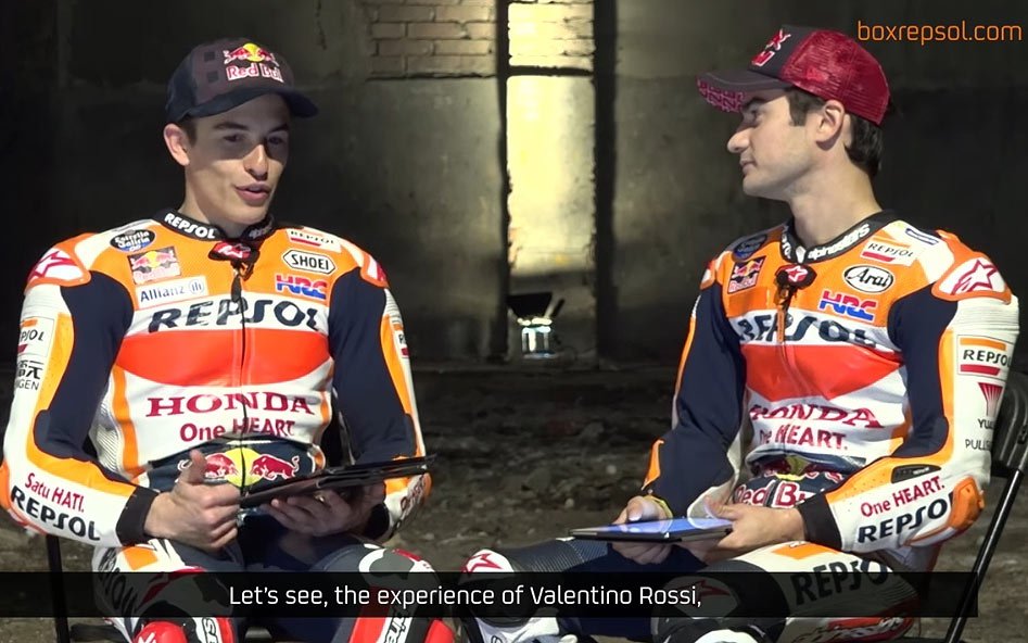 Marc Márquez uses Valentino Rossi in his sketch of the ideal pilot…