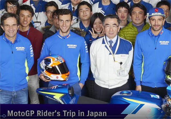 Vídeo: Andrea Iannone e Alex Rins visitam a fábrica da Suzuki