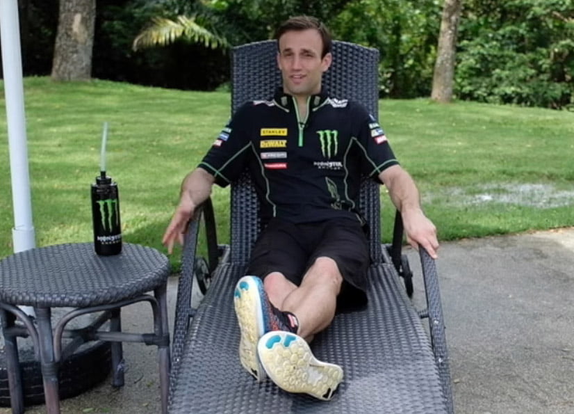 Johann Zarco les doigts de pieds en éventail...