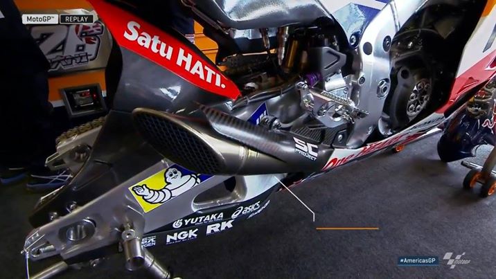 #AmericasGP J1: new exhaust from Honda