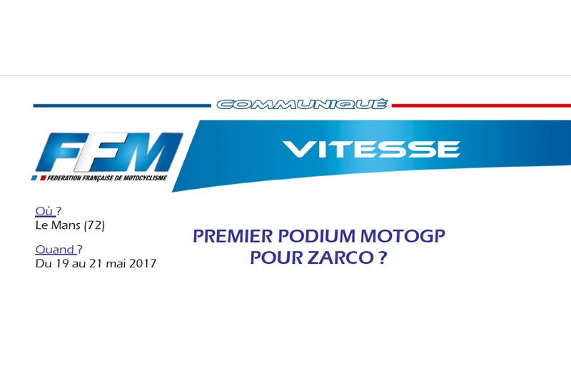 [CP FFM] Premier podium MotoGP pour Zarco ?