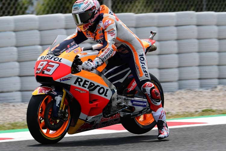 #CatalanTest MotoGP: Márquez delighted to find a symmetrical tire sends a message to Michelin