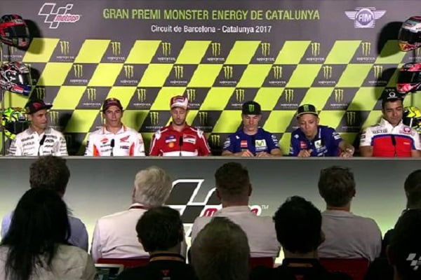 #CatalanGP: A conferência de imprensa com Rossi, Vinales, Marquez, Dovizioso, Petrucci e Bautista