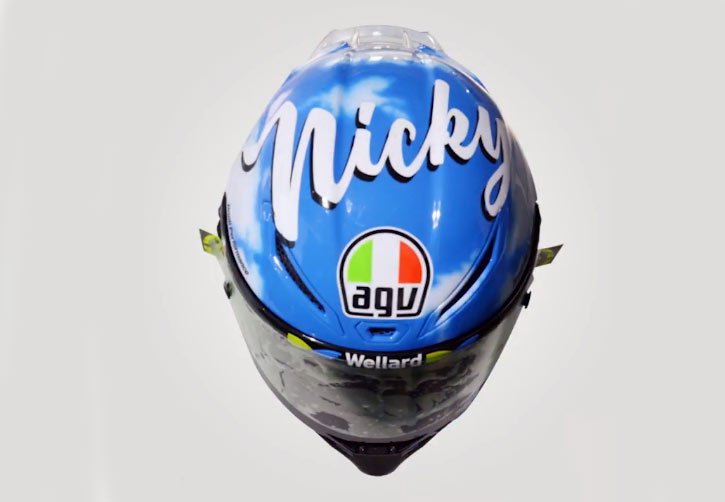 #ItalianGP : Casques Andrea Iannone et Aleix Espargaro en hommage à Nicky Hayden