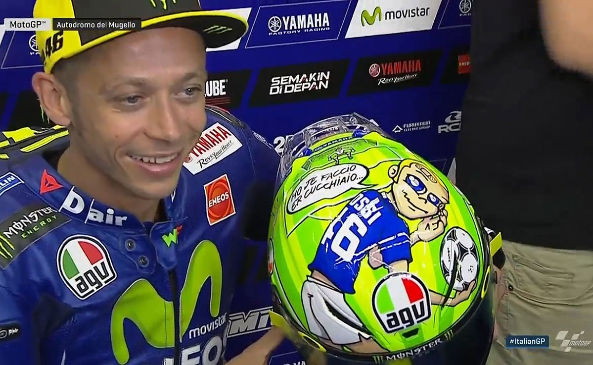 #ItalianGP : Le nouveau casque « 469 » de Valentino Rossi