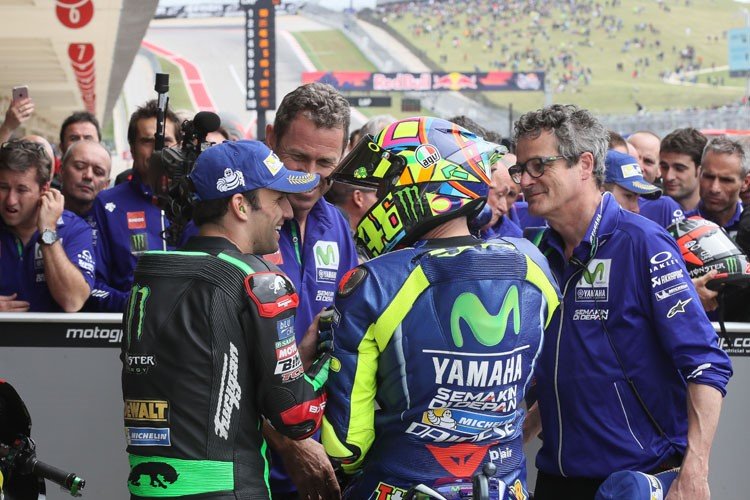 MotoGP : Valentino Rossi félicite les pilotes Tech3 Yamaha