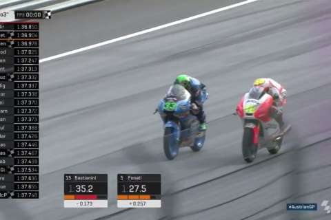 #AustrianGP Moto3 FP3: バスティアニーニがワイヤー上でミールを追い越しました!