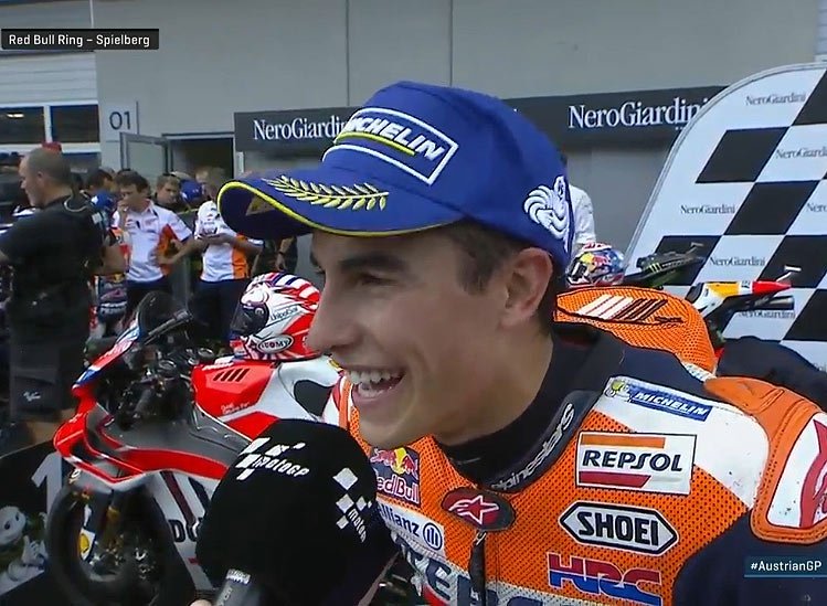 #AustrianGP MotoGP Course : Marc Marquez « à chaud » !