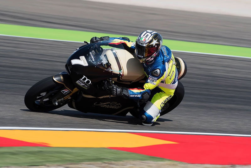 Electric MotoGP: Loris Capirossi tested the Belgian Saroléa in Aragon!