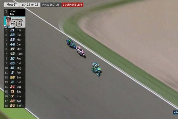#AragonGP Moto3 Joan Mir sanctionné pour « conduite irresponsable »