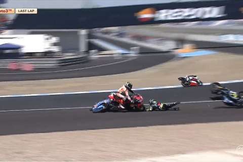 FIM CEV Moto3 : la deuxième course décapitée dans le dernier virage !