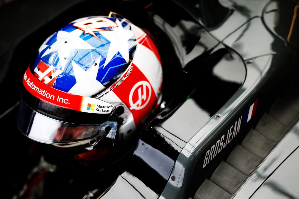 As promised, Romain Grosjean wore a helmet paying tribute to Nicky Hayden