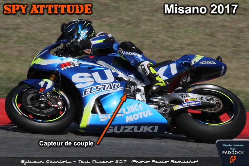 « Spy Attitude » Suzuki MotoGP passe au capteur de couple !