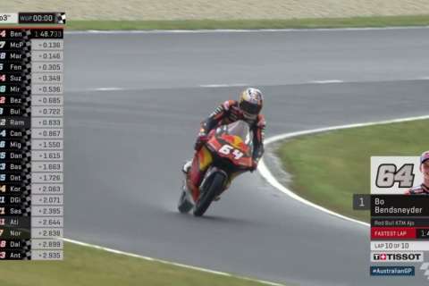 #AustralianGP Moto3 Warm Up : Bendsneyder sur le fil !