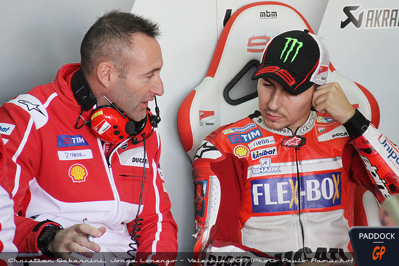 MotoGP Christian Gabarrini à propos de Jorge Lorenzo : « Une autre saison comme celle-là serait inacceptable »