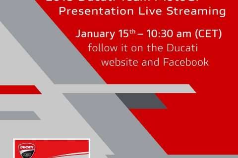 Présentation du Team Ducati MotoGP en live streaming ce lundi 15