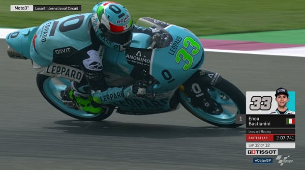 Moto3 #QatarGP Losail FP1: Enea Bastianini primeiro líder por 0.009