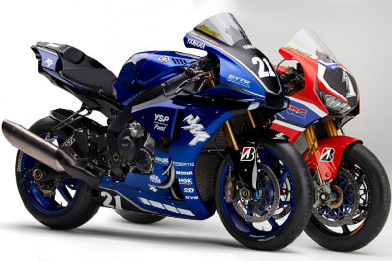 The official Yamaha and Honda teams unveil their colors for the Japanese championship.