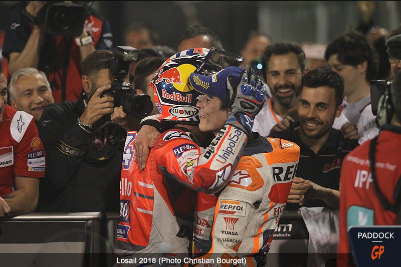 MotoGP #QatarGP Losail J.3 : Marquez et Dovizioso visionnent la bagarre du dernier virage... (Vidéo)