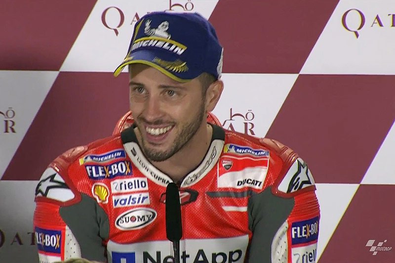 MotoGP #QatarGP Losail J.3 Conférence de presse Andrea Dovizioso : le départ raté, Zarco menait la course car nous le voulions bien, personne n'a de limite, etc. (Intégralité)