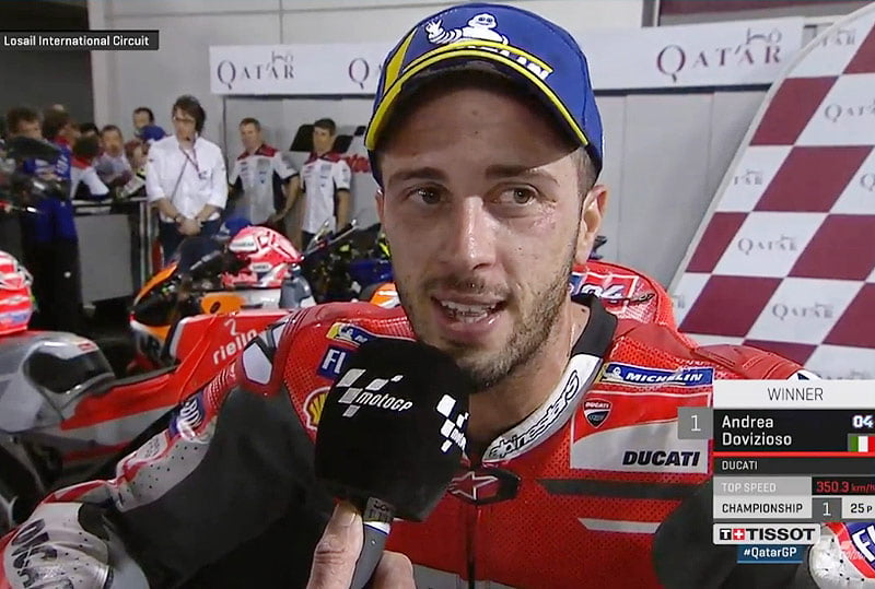 MotoGP #QatarGP Losail Course : Andrea Dovizioso « à chaud » !