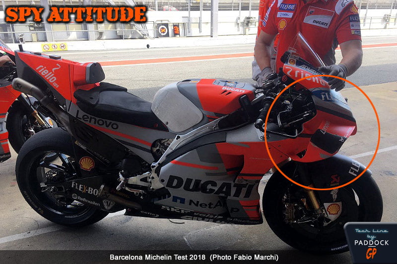 « Spy Attitude » MotoGP : Nouveaux ailerons chez Ducati...