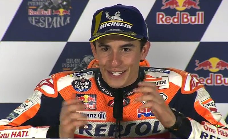 Jerez MotoGP J.3 Marc Marquez Race Conference: The race, the championship, the carbon swingarm, the Swish Swish, etc. (Entirety)