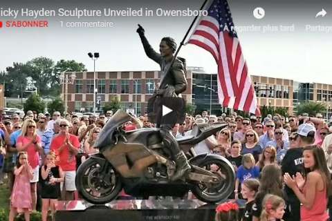 [Vidéo] Une statue de bronze dévoilée à Owensboro en souvenir de Nicky Hayden