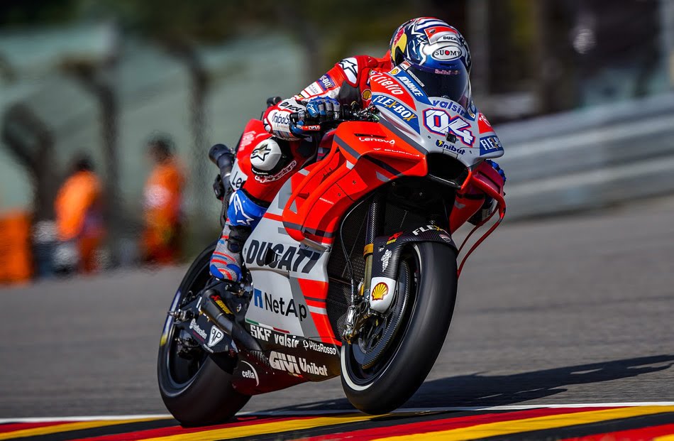 Grande Prémio da Alemanha Sachsenting MotoGP J.2 Andrea Dovizioso: “Na corrida posso lutar tão facilmente contra o Márquez pela vitória como terminar em décimo”.