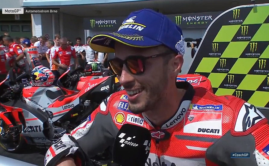 Grande Prêmio da República Tcheca em Brno Corrida de MotoGP: Andrea Dovizioso “quente”!