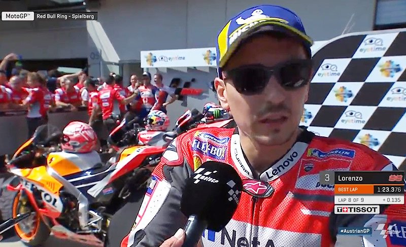 Grande Prémio da Áustria Red Bull Ring Qualificação MotoGP: Jorge Lorenzo “quente”!