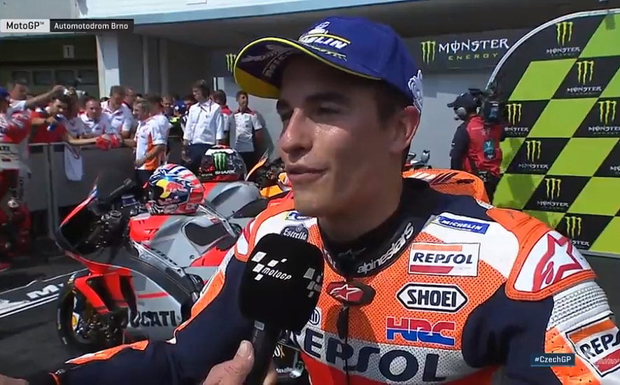 Grand Prix de la République Tchèque Brno MotoGP Course : Marc Marquez « à chaud » !