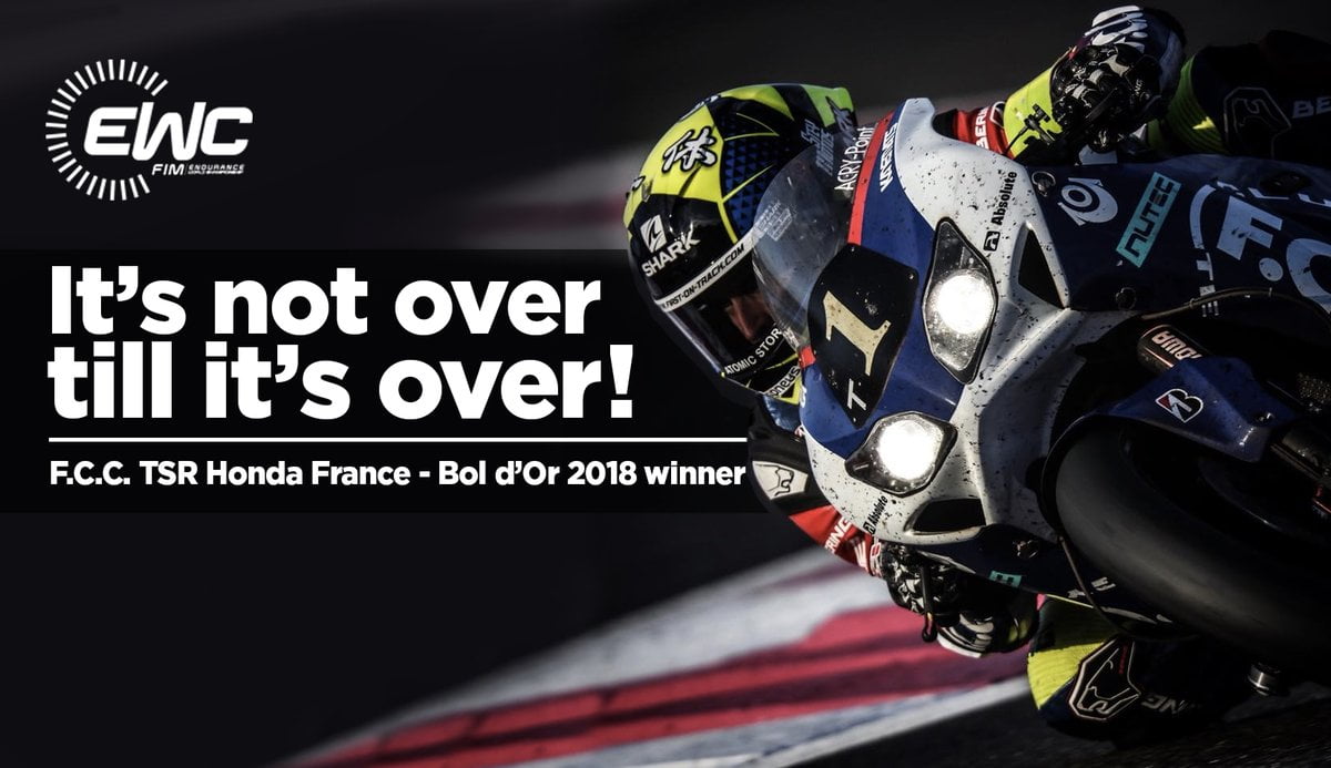 [EWC] Bol d'Or 2018 : Victoire de la F.C.C. TSR Honda France 54 secondes devant la YART Yamaha !