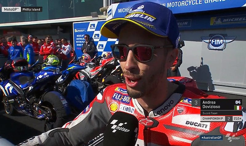 Grand Prix d’Australie Phillip Island MotoGP Course : Andrea Dovizioso « à chaud » !