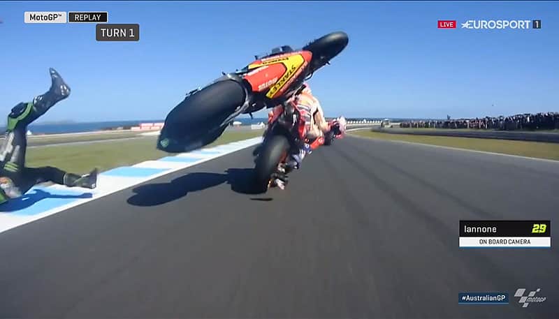 Grand Prix d’Australie Phillip Island MotoGP Course : Johann Zarco sain et sauf après une énorme chute à 300 km/h !