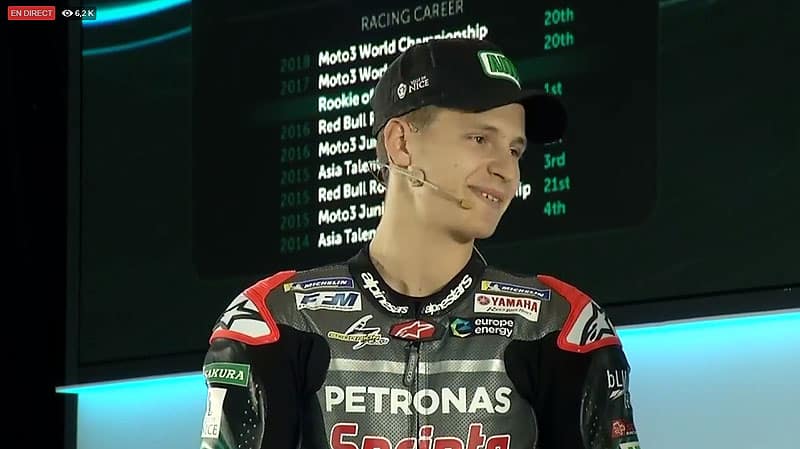 MotoGP, Fabio Quartararo, Petronas Yamaha : « je ne retiens que les aspects positifs de tout ce qui m’arrive »