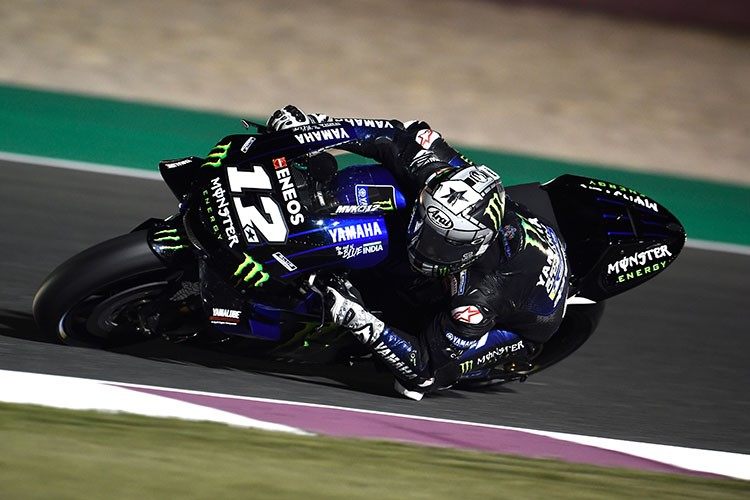 MotoGP, Qatar J3 test: Viñales leader worried because the Yamaha has no grip when accelerating