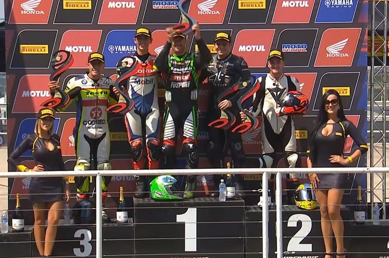 [Vídeo SBK completo] Anthony West vence Alex Barros (48) no Brasil