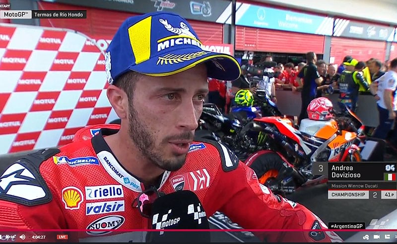 Grand Prix d’Argentine, MotoGP, J3, Course : Andrea Dovizioso « à chaud » !