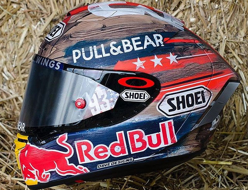 オースティン MotoGP: マルク マルケスの木製ヘルメット