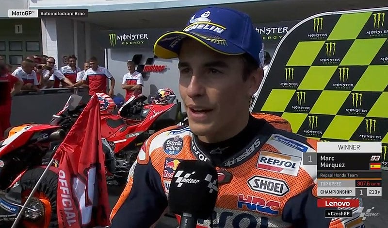 Brno, MotoGP, J3, Course : Marc Marquez « à chaud » !