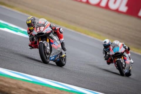 Japan Motegi Moto2 Warm-up: Tom Lüthi in front of the VR46