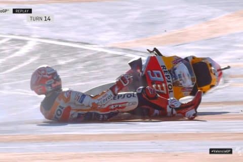 MotoGP Valencia Warm-up: Marc Márquez falls and dominates