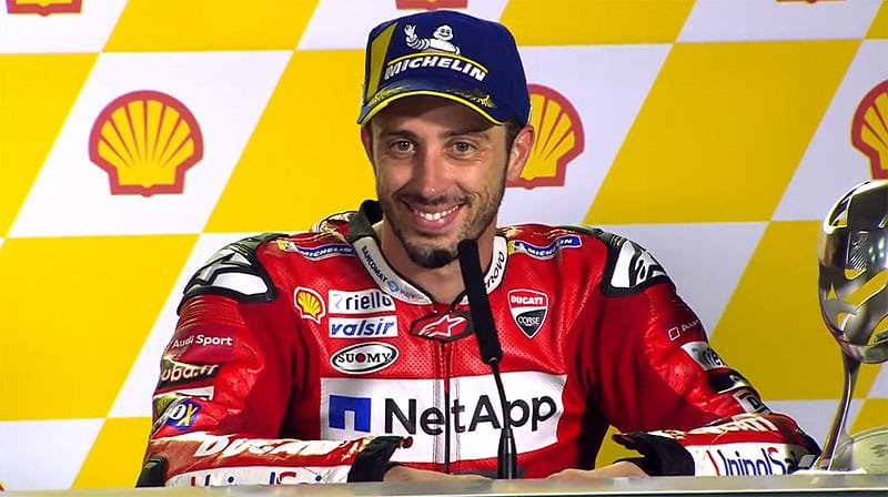 MotoGP Malaisie Sepang J3 Conférence Andrea Dovizioso (Ducati/3) : Rossi, le virage stupide, etc. (Intégralité)